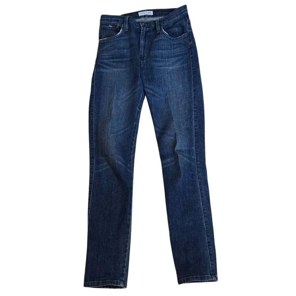 James Jeans Womens Zip Fly High Rise Straight Leg Denim Jeans Blue Size 29